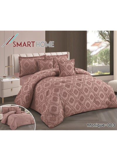 Buy Double quilt set, summer mattress, system, 6 pieces, fixed medium filling, size 230 by 250 cm in Saudi Arabia