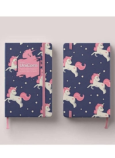 Buy Notebook Unicorn Hard Cover A5 Dark Blue in Egypt