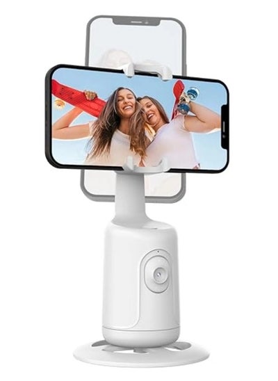 Buy Auto Face Tracking Tripod - 360° Rotation Auto Tracking Phone Holder, No App, Phone Camera Mount with Remote and Gesture Control, Rechargeable Smart Shooting Holder for Video Recording, Tiktok in UAE