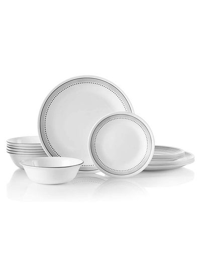 اشتري 18-Pieces Classic Dinnerware Set Mystic Grey في الامارات