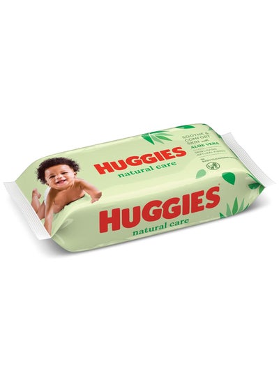 Buy Huggies Natural Baby Wipes, Aloe Vera Wipes, 1 Pack x 56 Wipes in Saudi Arabia