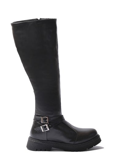 Buy Boot Knee-High LB-25 Leather - Black in Egypt