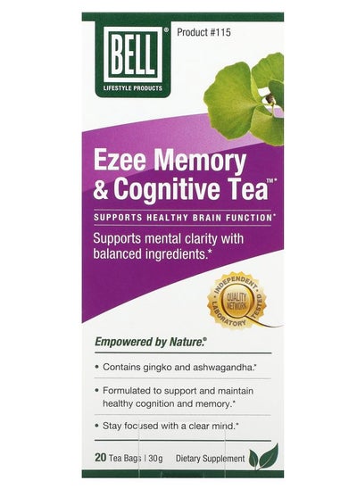 Buy Ezee Memory & Cognitive Tea 20 Tea Bags (30 g) in UAE