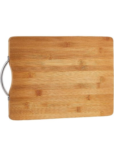 اشتري Alsaqer Premium Bamboo Cutting Board, Size (36x26 cm), Wooden Chopping Board Kitchen Cutting Board With Juice Grooves. Natural Bamboo, Natural Wooden Cutting Board-Medium Size في الامارات