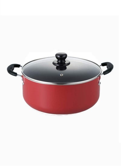 Buy Non-Stick Casserole Cooking Pot with Glass Lid in UAE