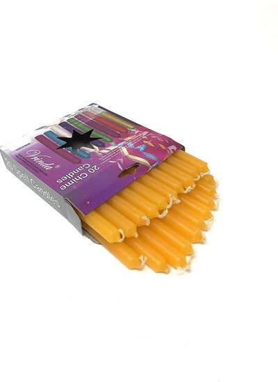 Buy 4 Inch  Mini Chime Ritual Spell Unscented Taper Candles  Orange  Set of 20 in UAE