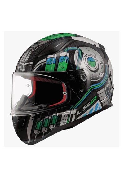 Buy LS2 HELMET FF353 RAPID Full Face Racing Helmet - Size XL - Color Neo White Green in Egypt