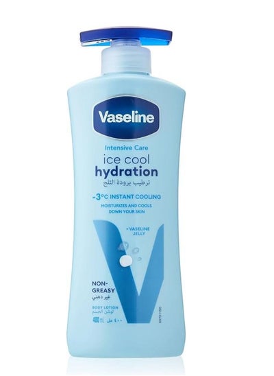 Buy Vaseline lotion ice cool hydration -3°C 400ml in Egypt