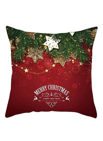 Buy Christmas Style Square Throw Pillow Case Red/Green 45*45 centimeter in UAE