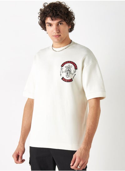 Buy Slogan Crew Neck T-Shirt in UAE