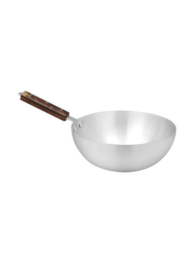 اشتري Royal Cuisine Metal Finish Cooking Wok No 9 Size 23 Cm With Wooden Handle Original Made In Pakistan في الامارات