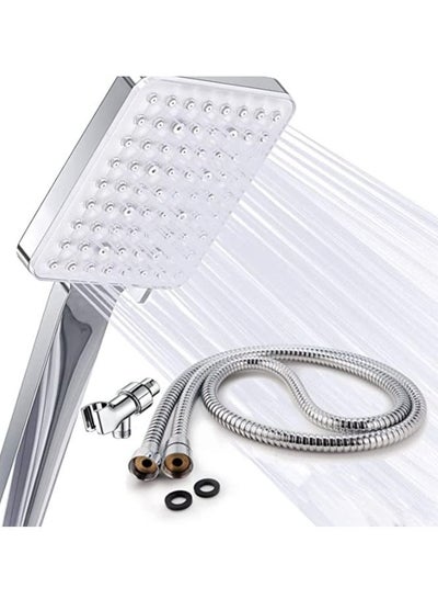 High pressure handheld shower head with 6 spray modes/settings ...
