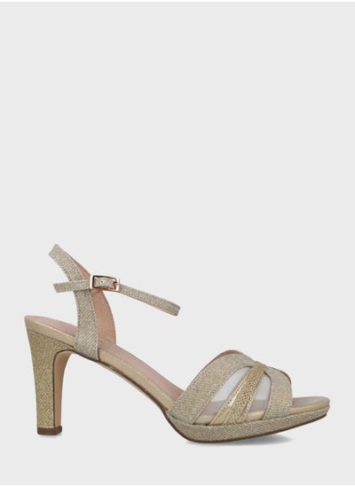 Buy Ankle Strap Mid Heel Sandals in Saudi Arabia