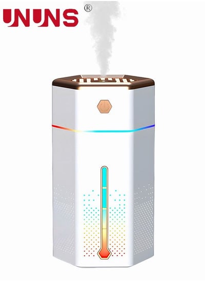 Buy Humidifiers For Bedroom,1L Cool Mist Humidifier With 7 Color Night Lights,USB Powered Aroma Diffuser,Car Air Humidifier,Quiet Humidifier,Portable Desk Humidifier,Auto Shut-Off Air Vaporizer,White in UAE