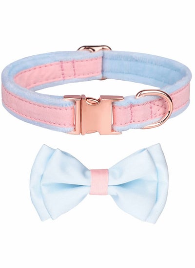 Buy Dog Collar, Bow Tie Pet Collars, Puppy Dog Collar, Adjustable Size Dog Collars for Small Medium Large Dogs, Cats ( 2pcs, M Blue) in Saudi Arabia