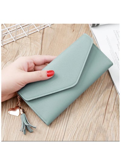 Buy Women Wallet Card Holder Purse Zipper Buckle Elegant Clutch Wallet Ladies Purse in UAE