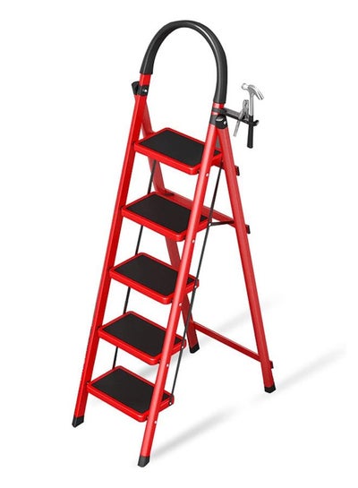 Buy Household step ladder foldable thickened miter ladder multifunctional easy climbing ladder for home and kitchen in Saudi Arabia
