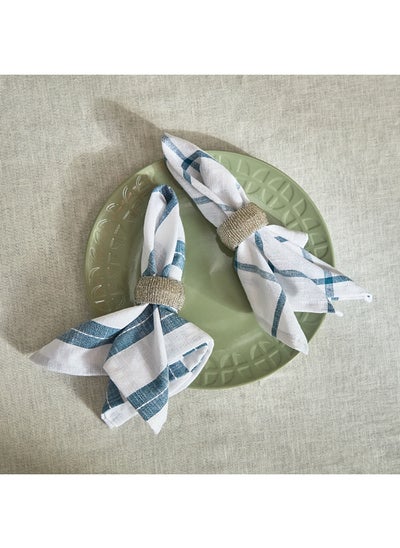 اشتري Home Box Harley Azure Cotton 2-Piece Table Napkin Set 40 x 40 cm في الامارات