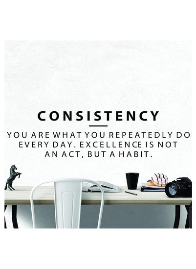 Buy Consistency Quotes Wall Sticker, Wall Arts Home Décor Wall Decals, 40x10 inches by Spoil Your Wall in UAE