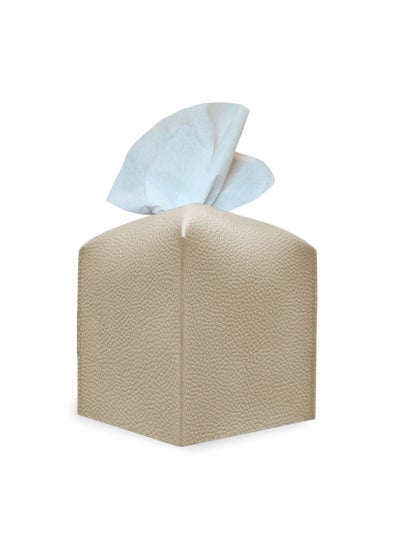 اشتري Decorative PU Leather Tissue Box Holder, Modern Square Tissue Box . في السعودية