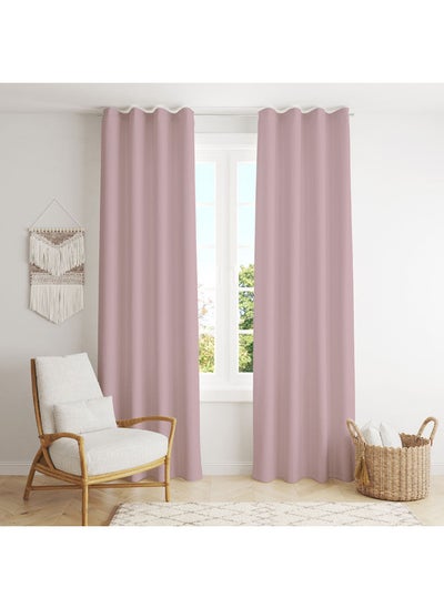 Buy Blackout Curtains  Thermal Insulated Fabric 1panel - Pink-140x280 in Egypt