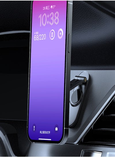 Buy Magnetic Car Mobile Phone Holder Compatible with iPhone 15/14/13 360 Degree Rotation and Foldable Support for a Comfortable and Organized Driving Experience in Saudi Arabia