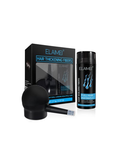 Buy Elaimei Hair Fibers For Thinning Hair With Spray Natural Formula Thicker Fuller Hair ( Black ) in UAE