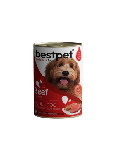 Buy bestpet Wet Food for Adult Dog With Beef 400 g in Egypt