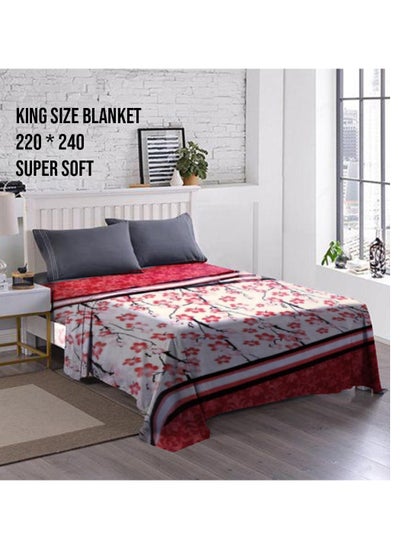 Buy High Quality Flannel Blanket 220 X 240 King Size - Supreme King Ruby in Saudi Arabia