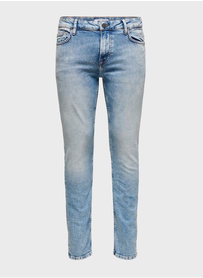 Buy Light Wash Slim Fit Jeans in UAE