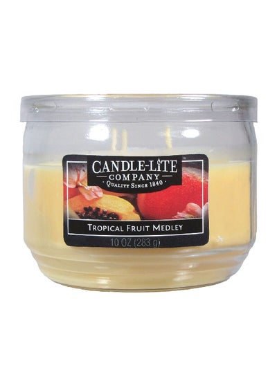 Buy Tropical Fruit Medley Scented Jar Candle Beige 283 g 1879099 in Saudi Arabia