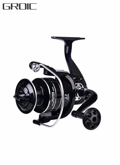 Buy Fishing Reel Wheel Full Metal Wear Resistant Foldable Spinning Wheel Waterproof with Wooden Handle for Seawater Freshwater-4000 in UAE