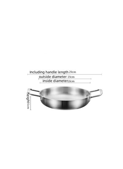 Buy New Stainless Steel Flat Bottomed Dry Pan in UAE