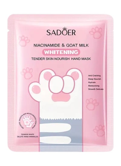 اشتري NIACINAMIDE & GOAT MILK WHITENING TENDER SKIN NOURISH HAND MASK في السعودية