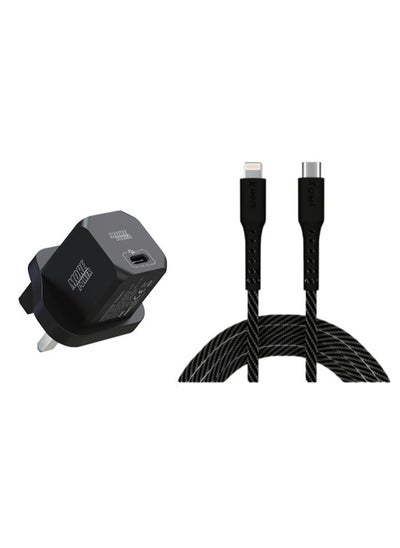 Buy Wall Charger Head 33W with Type-C Port with GAN Technology from More Power and A Type-C Lightning Cable from Lion X in Saudi Arabia