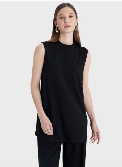 Buy Regular Fit Crew Neck Short Sleeve Tunic in UAE