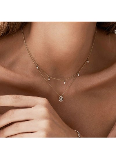 Buy Pear cut Stone Layered Necklace in Egypt