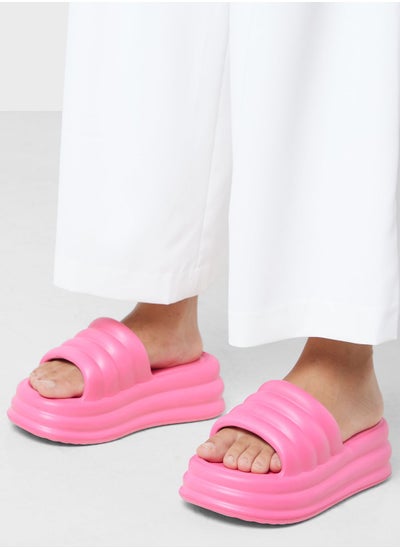 Buy Quilted Platform Slides in Saudi Arabia