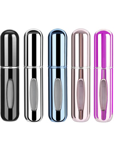 Buy INFLUX Refillable Perfume Atomiser Set - 5 Pcs Travel Bottles, Mini 5ML Portable Spray Containers for Aftershave, Fragrance, Ideal for Holidays, Night Out, and On-the-Go Essentials in UAE