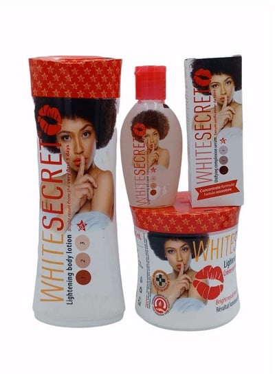 Buy White Secret Body Whitening Set 4 Pieces 710 ML in Saudi Arabia