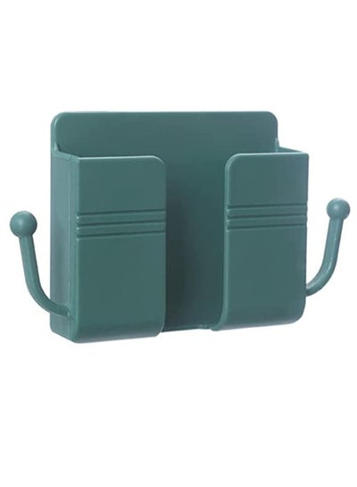 Buy Wall Mount Phone Holder Stand Multi Purpose Phone Charging Dock With Adhesive Green in UAE