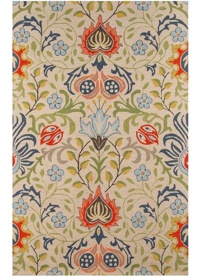 اشتري Rugs Newport Collection 100% Wool Hand Tufted Loop Cut Contemporary Area Rug 2' X 3' Multicolor في الامارات