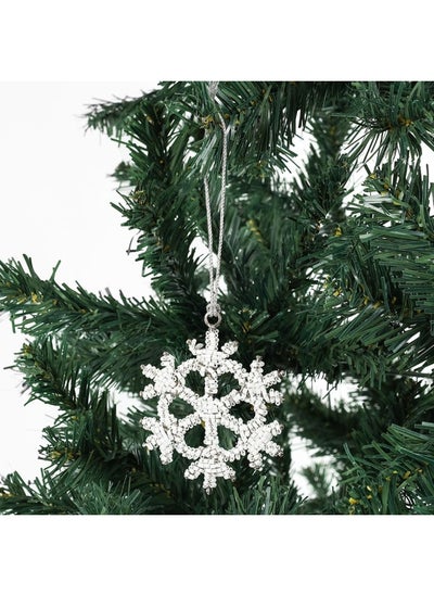 Buy Snowflake Beads Hanging Decoration - 8 Cm in UAE