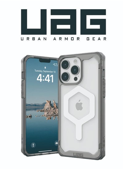 اشتري Case Compatible with iPhone 13 Pro Max Case Plyo Ash/White Built-in Magnet Compatible with MagSafe Charging Rugged Anti-Yellowing Transparent Clear Protective Cover في الامارات