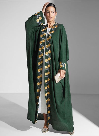 Buy Embroidered Open Abaya in UAE