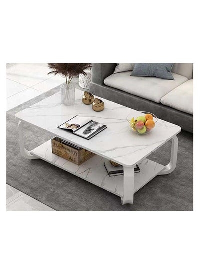 اشتري Rowan Coffee Table Multifunctional Living Room Desk Space Saving Center Table Modern Design Furniture For Home Living Room L 100 x W 48 x H 43 cm White في الامارات