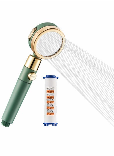 Buy Shower Head High Pressure, Ionic Filter, Water Saving, 3 Modes, Water Stop Button in UAE