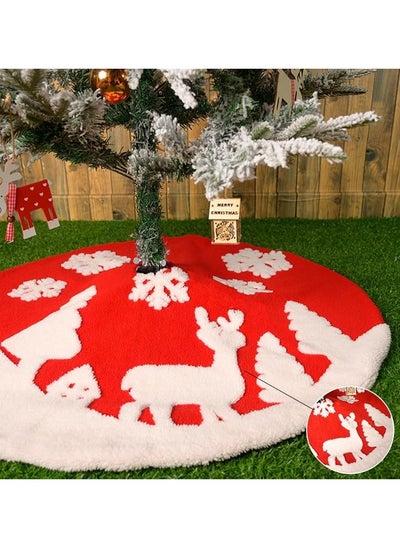 Buy Tree Skirt 48 Inches Suitable for New Year Party Holiday Decoration Christmas (D) in UAE