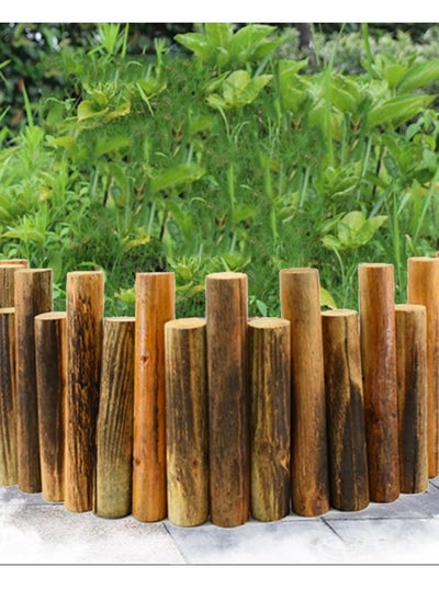 Buy Wood Fence for Garden Decoration Brown 85X20X25 cm in Saudi Arabia