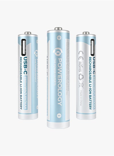 Buy USB-C Rechargeable Lithium AAA Battery - 4pc pack in UAE